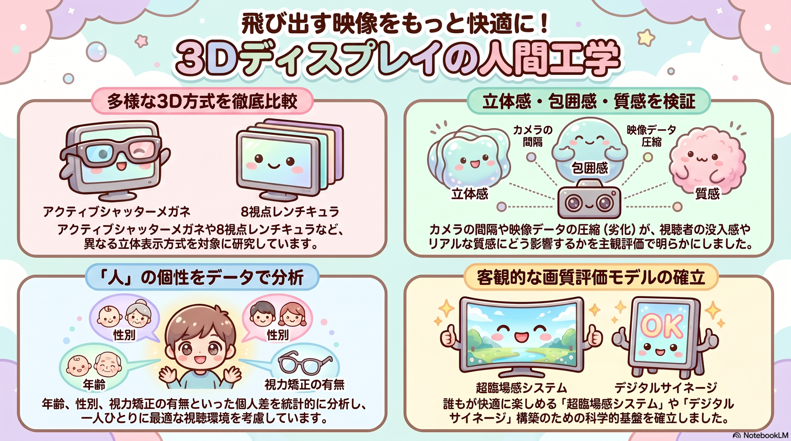 多視点3Dディスプレイの研究イメージ